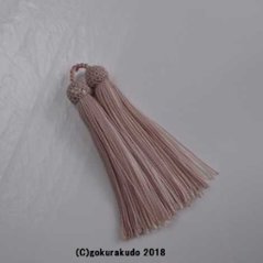 正絹頭付き房軸付き（ｃ-24番,ピンク系）2.5匁画像