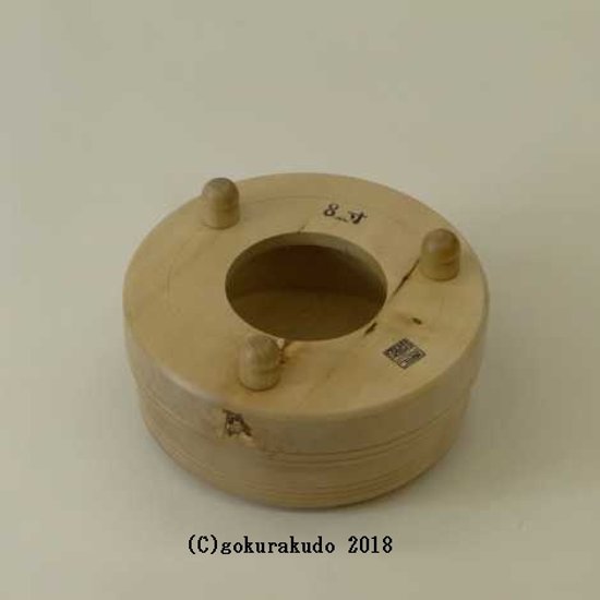 木鉦 紅葉（モミジ）製丸木鉦 8寸画像