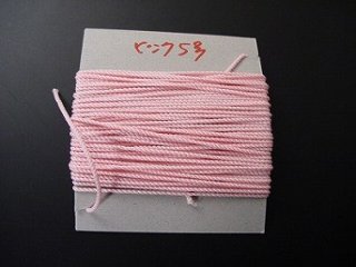 数珠用中糸 1mあたり（ピンク）5号の画像