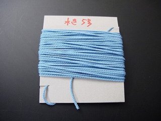 数珠用中糸 1mあたり（水色）5号の画像