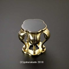 梅型ブッキ台 背高 ４寸 （側面）総金（本金）の画像