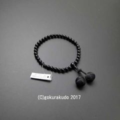 数珠 女性用 総ブラックオニキス 黒利休房の画像