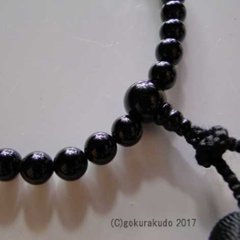 数珠 女性用 総ブラックオニキス 黒利休房画像
