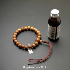 数珠 男性用 主玉20入 総欅（けやき） 正絹紐房画像