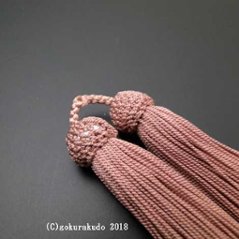 正絹頭付き房軸付き（35番、 灰桜色）2.5匁画像