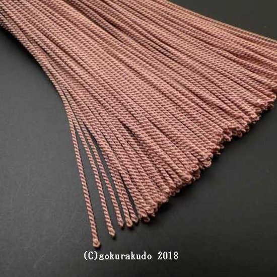 正絹頭付き房軸付き（35番、 灰桜色）2.5匁画像