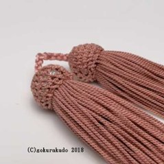 正絹頭付き房軸付き（35番、 灰桜色）2.5匁画像