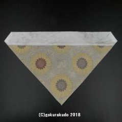 三角打敷き（紗の布）100代 夏用白地-H (あずき-えんじ)の画像