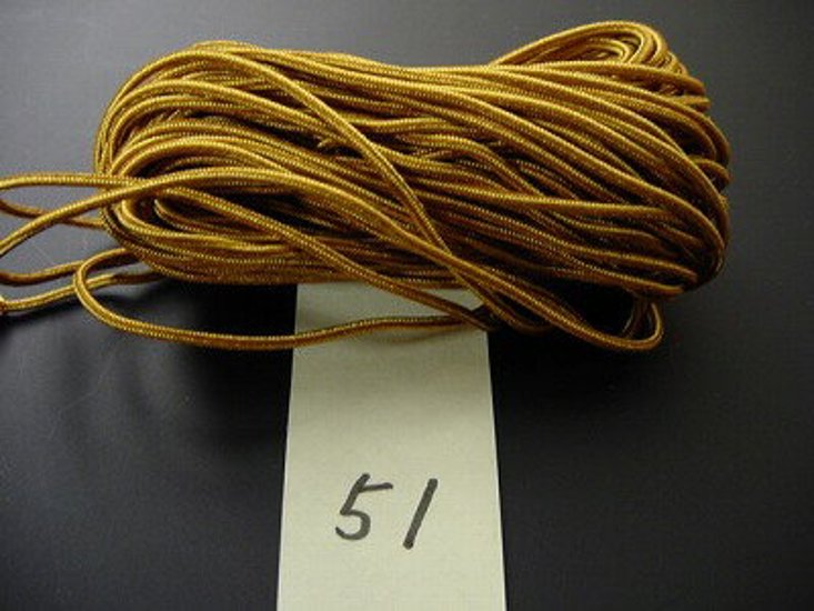 数珠用正絹紐51番(茶色と黄色)1ｍ当たり 画像