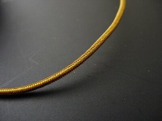 数珠用正絹紐51番(茶色と黄色)1ｍ当たり 画像