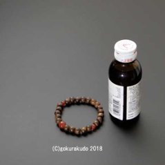 数珠ブレス 主玉（おもだま）栴檀（せんだん）9mm玉、メノウ入り画像