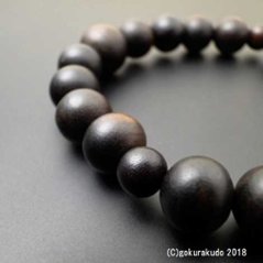 数珠 ブレス 素びき縞黒檀 11mm玉画像