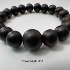 数珠 ブレス 素びき縞黒檀 11mm玉画像