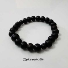 数珠 ブレス 素びき縞黒檀 9mm玉画像