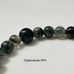 数珠ブレス 青苔メノウ 主玉8mm画像