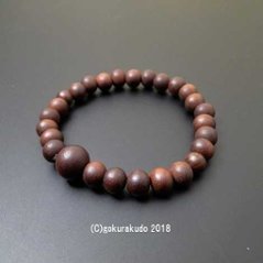 数珠ブレス 総素挽き紫檀 7mm玉の画像