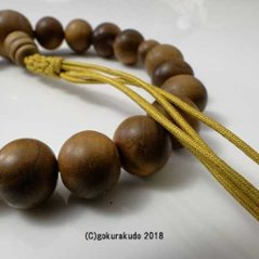 数珠ブレス 主玉10mm 総白檀 紐房仕立て画像