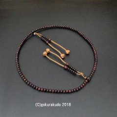 数珠 真言宗 総紫檀 尺2 薄茶色利休房（量産品）の画像