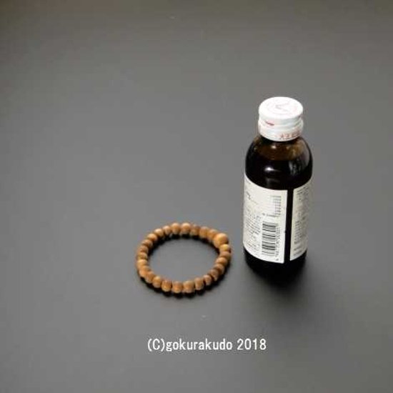 数珠ブレス 総白檀 主玉8mm玉 『龍』文字彫り入画像