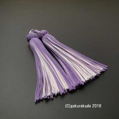 正絹頭付き房軸付き（c8 藤色+白）2.5匁の画像