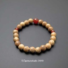 数珠ブレス 主玉白檀8mm 親・2天メノウ入の画像