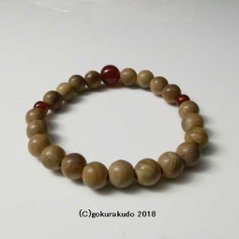 数珠ブレス 主玉白檀8mm 親・2天メノウ入画像
