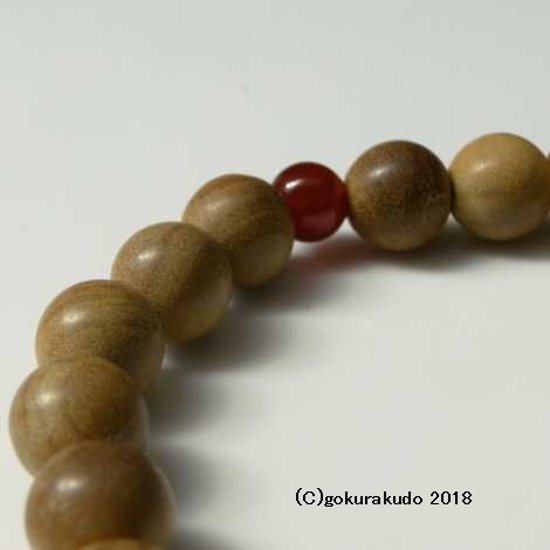 数珠ブレス 主玉白檀8mm 親・2天メノウ入画像