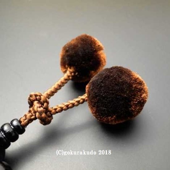数珠 男性用 黒檀 主玉27個入 茶色梵天房画像