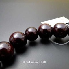 数珠 男性用 紫檀 主玉22個入 茶色梵天房画像