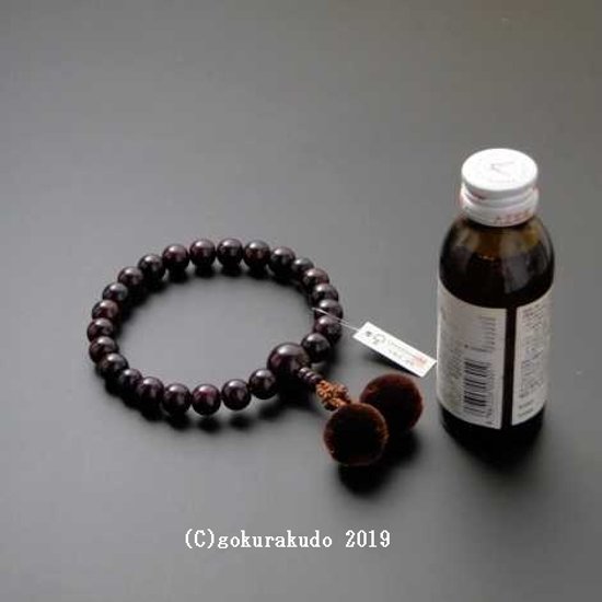 数珠 男性用 紫檀 主玉22個入 茶色梵天房画像
