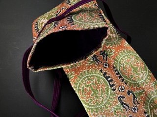 錫杖袋（錫杖入れ） 茶色系正倉院柄（短寸柄用ミニサイズ）  s画像