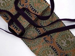 錫杖袋（錫杖入れ） 茶色系正倉院柄（短寸柄用ミニサイズ）  s画像