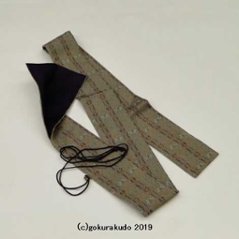 錫杖袋（錫杖入れ） 茶色系正倉院柄（長柄用長寸サイズ）の画像
