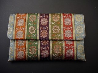 数珠入れ 龍村錦 チャック付き 1.唐花雙鳥長斑錦 sの画像