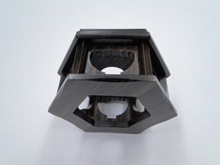 六角りん台　黒檀製　３寸画像