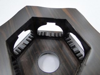 六角りん台　黒檀製　３寸画像