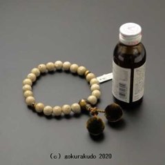 数珠 男性用 星月菩提樹 主玉(おもだま)22個入り 親・2天・ぼさ虎目石 正絹梵天房 利休色画像