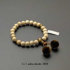 数珠 男性用 星月菩提樹 主玉(おもだま)22個入り 親・2天・ぼさ虎目石 正絹梵天房 利休色の画像