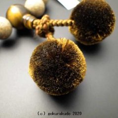 数珠 男性用 星月菩提樹 主玉(おもだま)22個入り 親・2天・ぼさ虎目石 正絹梵天房 利休色画像