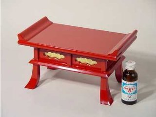 経机 朱塗り １尺 画像