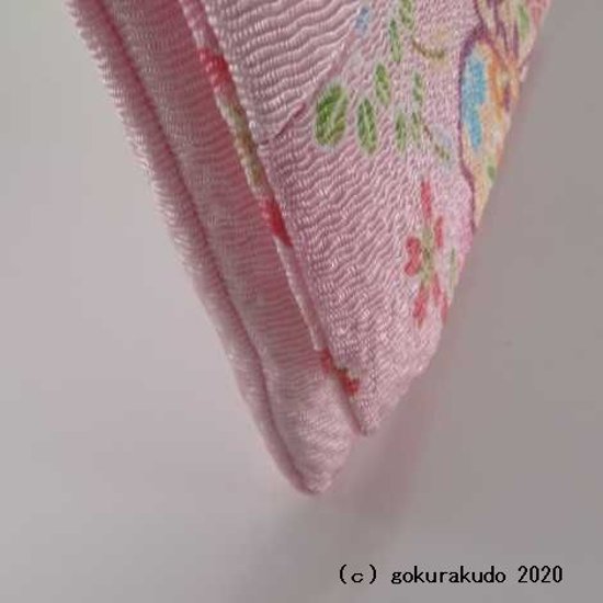 数珠入れ　ハギ　友禅小桜ピンク色画像