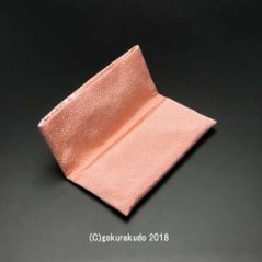 ちりめん桜小紋数珠入　ピンク画像