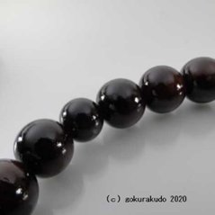 数珠 男性用 総紫檀(艶あり) 主玉22個入 正絹紐房4本組画像