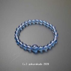 数珠 ブレス 総ブルークオーツ 主玉(おもだま)7mmの画像