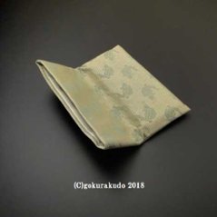数珠入れ 正絹 名物裂 緑系色（鯛柄）-H画像