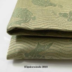 数珠入れ 正絹 名物裂 緑系色（鯛柄）-H画像