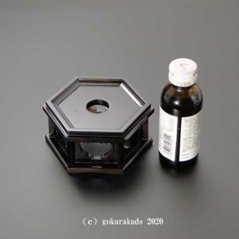 六角りん台　黒檀製　3.5寸画像