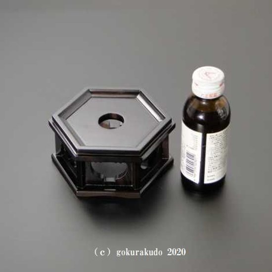 六角りん台　黒檀製　3.5寸画像
