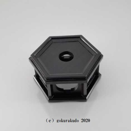 六角りん台　黒檀製　3.5寸画像