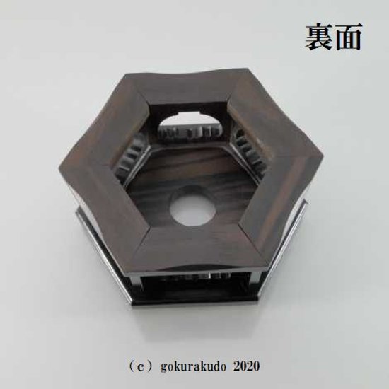 六角りん台　黒檀製　3.5寸画像
